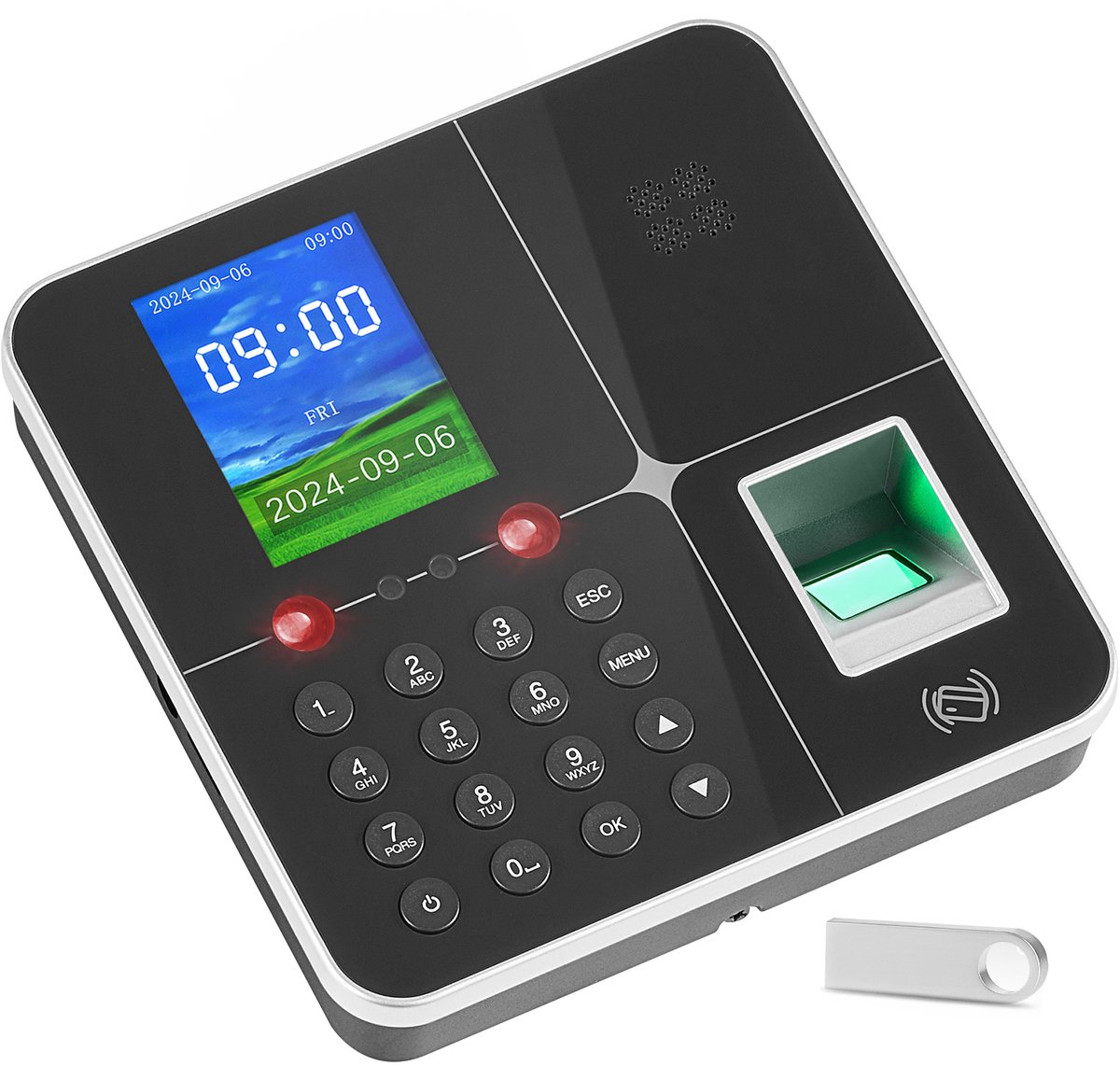 Tijdklok Aanwezigheidsapparaat Biometrisch met Rfid Kaarten