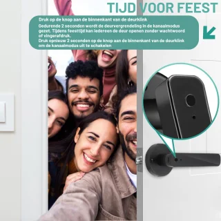 Truskore Premium Slim Elektrisch Deurslot met Vingerafdruk