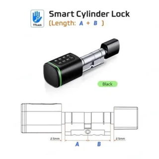 TTLock elektrisch smart deurslot zwart