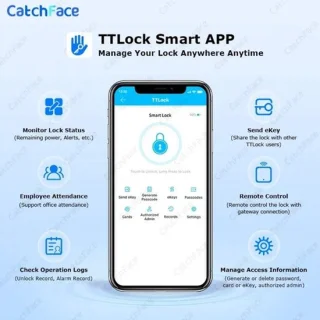 TTLock slim elektrisch deurslot - euro cilinderslot - zilver
