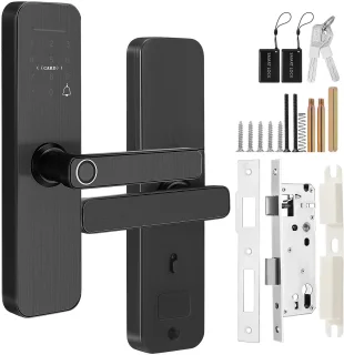 De Tuya Slim Vingerafdrukslot - Elektronisch Insteekslot Zwart in één oogopslag