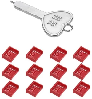 USB-deurslot met versleutelde sleutel - rood