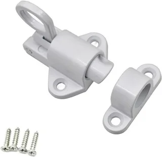 Veerdeurslot schuifring pen 6 x 6 x 2 cm wit