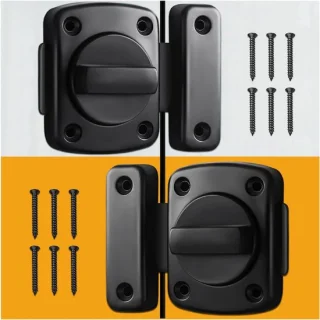 Versterkingsslot voor binnendeur - Zwart - 6×5×1 cm