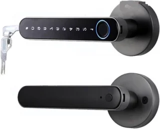 Vingerafdruk deurslot 10 mm gunmetal
