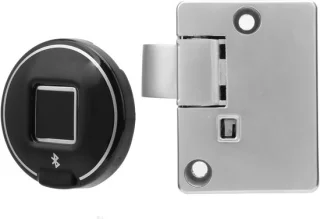 Vingerafdruk kastslot - 10 x 6 x 4 cm - zilver