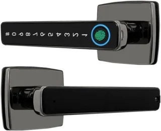 Vingerafdrukslot Zwart voor Deuren 3,8-5 cm