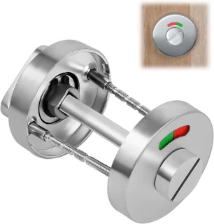 WC-deurslot Badkamerslot 5,3 x 1 cm - Zilver