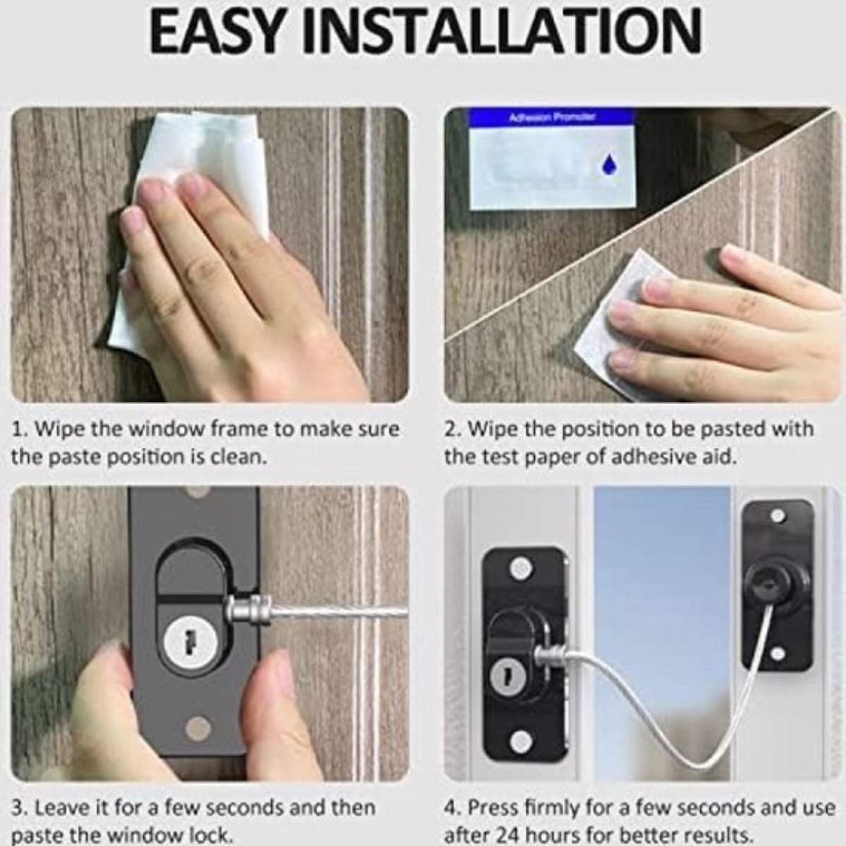 Wat vinden we goed aan de Window Security Lock 2pcs Self Adhesive UPVC with Key