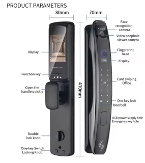 Xsdts 3D Face Smart Biometrisch Deurslot