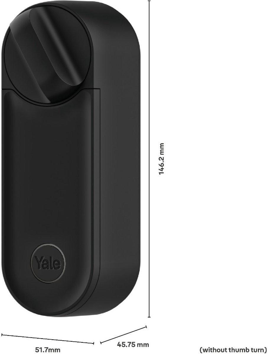Yale Linus Slim Deurslot L2 Zwart