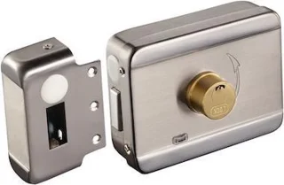 YLI ABK-703B elektrisch zelfsluitend RVS oplegslot dubbele cilinder