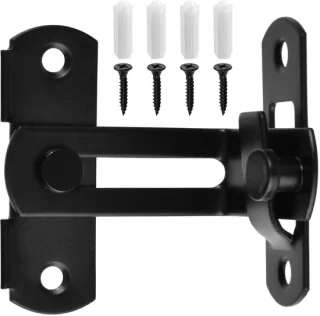 Zwart 90 graden dual swinging deurslot van rvs