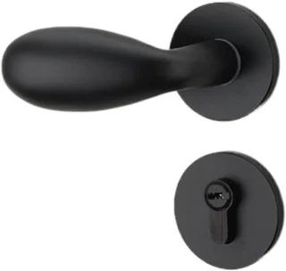 Zwart Deurslot 35–50 mm – Kamer-/Badkamerslot