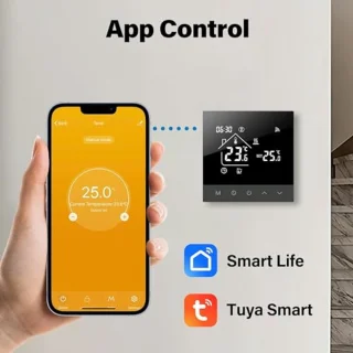Programmeerde WiFi Thermostaat voor Elektrische Vloerverwarming 16A - LCD Touchscreen, Compatibel met Alexa en Google Assistant