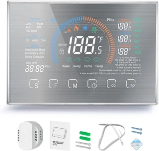 Slimme Warmtepomp Thermostaat met App Besturing, Eenvoudige Installatie, Energiebesparend Design