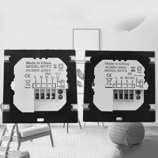 Slimme Wifi Thermostaat met Touchscreen en Afstandsbediening - Energiezuinig en Programmeerbaar