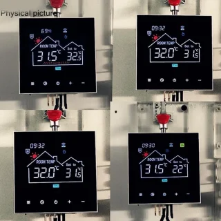 Slimme Wifi Thermostaat met Touchscreen en Afstandsbediening - Energiezuinig en Programmeerbaar