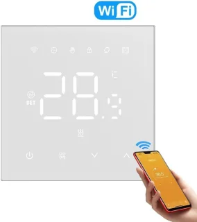 Slimme Wifi Thermostaat Voor Vloerverwarming - Programmeerbare Temperatuurregelaar Met Smart Life App