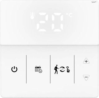 De TechU™ Smart Thermostaat Thin – Wit – Alleen voor Elektrische Vloerverwarming – App & Wifi – Google Assistant & Amazon Alexa – Persoonlijk Programma Instelbaar in één oogopslag