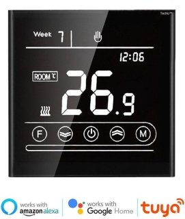 TechU™ Slimme Thermostaat Vita – Alleen voor Elektrische Vloerverwarming – Zwart – Google Assistant & Amazon Alexa – App & Wifi review