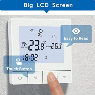 Digitale Programmeerbare Week Thermostaat met LCD Touchscreen voor Slimme Waterverwarming