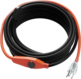 Leidingverwarmingskabel, 25 m, 23 W/m, Verwarmingslint met Geïntegreerde Thermostaat, Beschermt Waterleidingen en PVC-slangen, Metalen en Kunststof leidingen Tegen Vorst