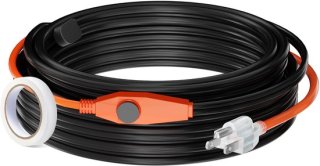 Leidingverwarmingskabel, 25 m, 23 W/m, Verwarmingslint met Geïntegreerde Thermostaat, Beschermt Waterleidingen en PVC-slangen, Metalen en Kunststof leidingen Tegen Vorst review