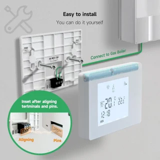 Slimme Thermostaat met LCD-scherm en Programmeerbare Functies