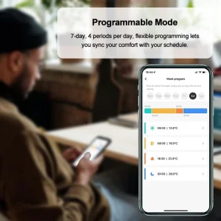 Slimme Radiator Thermostaat - Programmeerbaar, Zigbee Compatibel, WiFi Bedienbaar met App