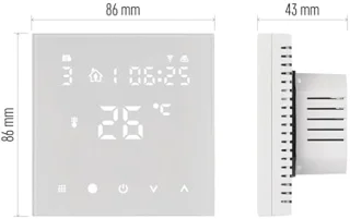 Slimme kamerthermostaat met app en wifi voor vloerverwarming - energiebesparend met touch-bediening