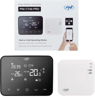 Draadloze slimme thermostaat met wifi voor verwarmingssystemen – 4 programma's, handmatige en economische modus, tuya smart bediening
