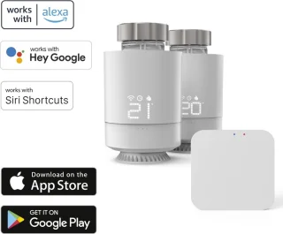 Hama Verwarmingsregeling Wifi 2x Slimme Radiatorthermostaat + Basis