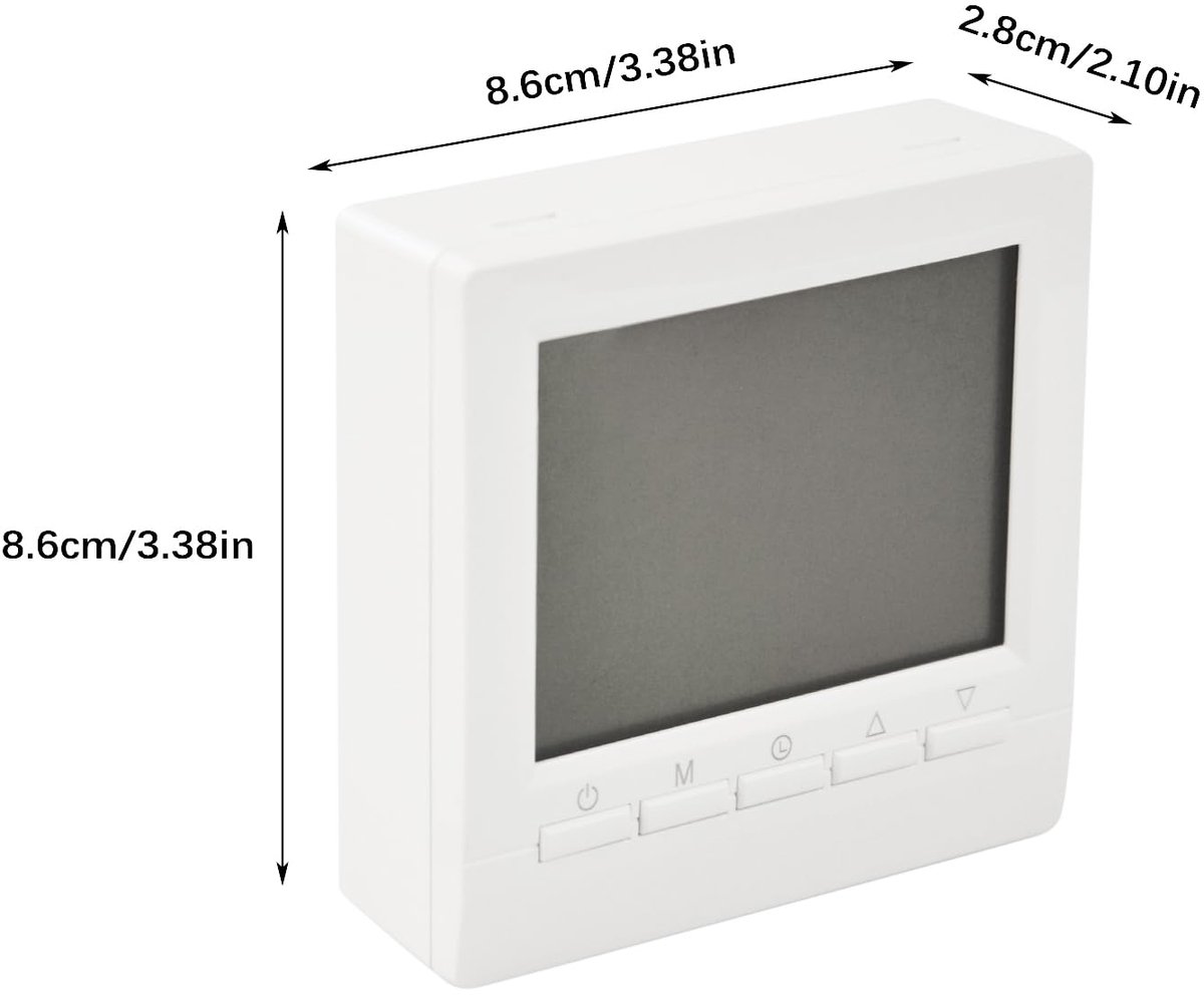 Wat vinden we goed aan de Programmeerbare Thermostaat voor Gashaarden - Digitaal LCD-scherm 5-90°C | NTC-sensor + Kinderveiligheid | Laagspanning Slimme Temperatuurregelaar 5A | Automatische Modus & Weekprogramma