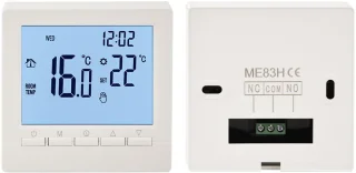 Programmeerbare Thermostaat voor Gashaarden - Digitaal LCD-scherm 5-90°C | NTC-sensor + Kinderveiligheid | Laagspanning Slimme Temperatuurregelaar 5A | Automatische Modus & Weekprogramma