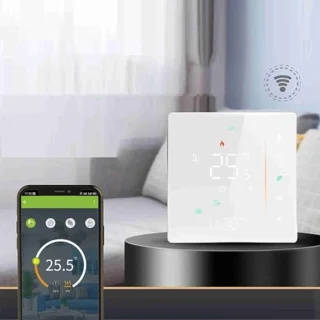 WIFI Thermostaat voor Watervloerverwarming - Programmeerbare Temperatuurregeling met Afstandsbediening - Geschikt voor Smart Home