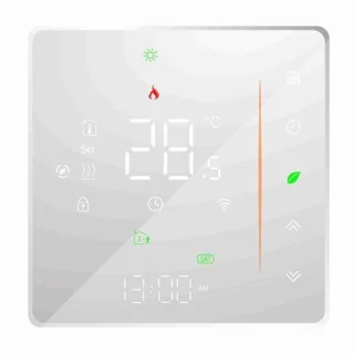 WIFI Thermostaat voor Watervloerverwarming - Programmeerbare Temperatuurregeling met Afstandsbediening - Geschikt voor Smart Home