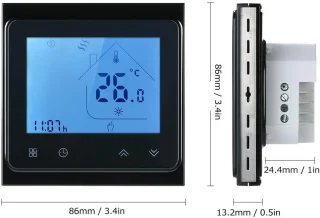 Slimme programmeerbare thermostaat met LCD-touchscreen en smartsensor voor optimale temperatuurregeling