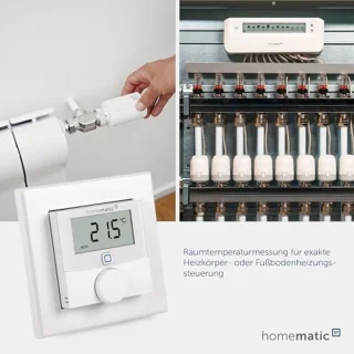 Wandthermostaat met Luchtvochtigheidssensor en Draadloze Temperatuursensor - Slimme Radiatorthermostaten en Vloerverwarmingsregeling, Geschikt voor Alexa