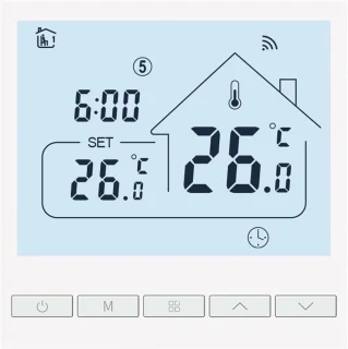 Slimme WIFI Verwarmingsthermostaat voor Elektrische Vloerverwarming - Compatibel met Alexa en Google Assistant