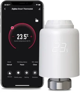 Slimme radiatorthermostaat met display en afstandsbediening voor energiezuinig verwarmen
