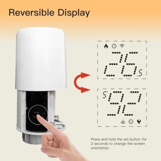 Slimme radiatorthermostaat met display en afstandsbediening voor energiezuinig verwarmen