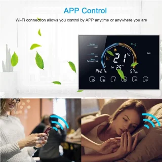 Slimme WiFi-thermostaat met Programmeerbare Temperatuurregelaar en Weerweergave