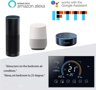 Slimme WiFi-thermostaat met Programmeerbare Temperatuurregelaar en Weerweergave