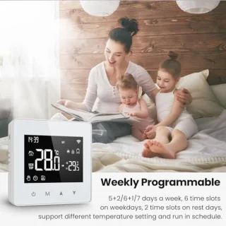 Wifi thermostaat met led-touchscreen - programmeerbaar, spraakbesturing en afstandsbediening