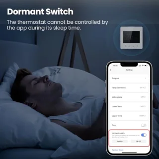 Wifi thermostaat met led-touchscreen - programmeerbaar, spraakbesturing en afstandsbediening