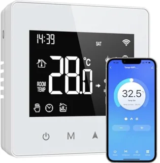 Wifi thermostaat met led-touchscreen - programmeerbaar, spraakbesturing en afstandsbediening