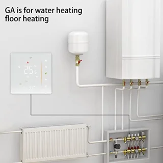 Programmeerbare WiFi verwarmingsthermostaat met draadloze controle via app en spraakassistent