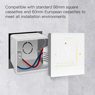 Programmeerbare WiFi verwarmingsthermostaat met draadloze controle via app en spraakassistent
