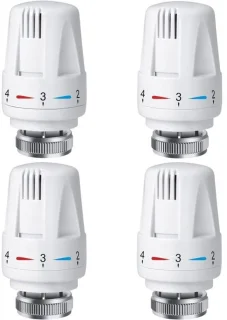 4 stuks radiator Thermostaatkop, TRV radiatorthermostaatkop M30 x 1,5, radiatorthermostaatkraan, radiatorkranen voor verwarmingssystemen thuis en op kantoor